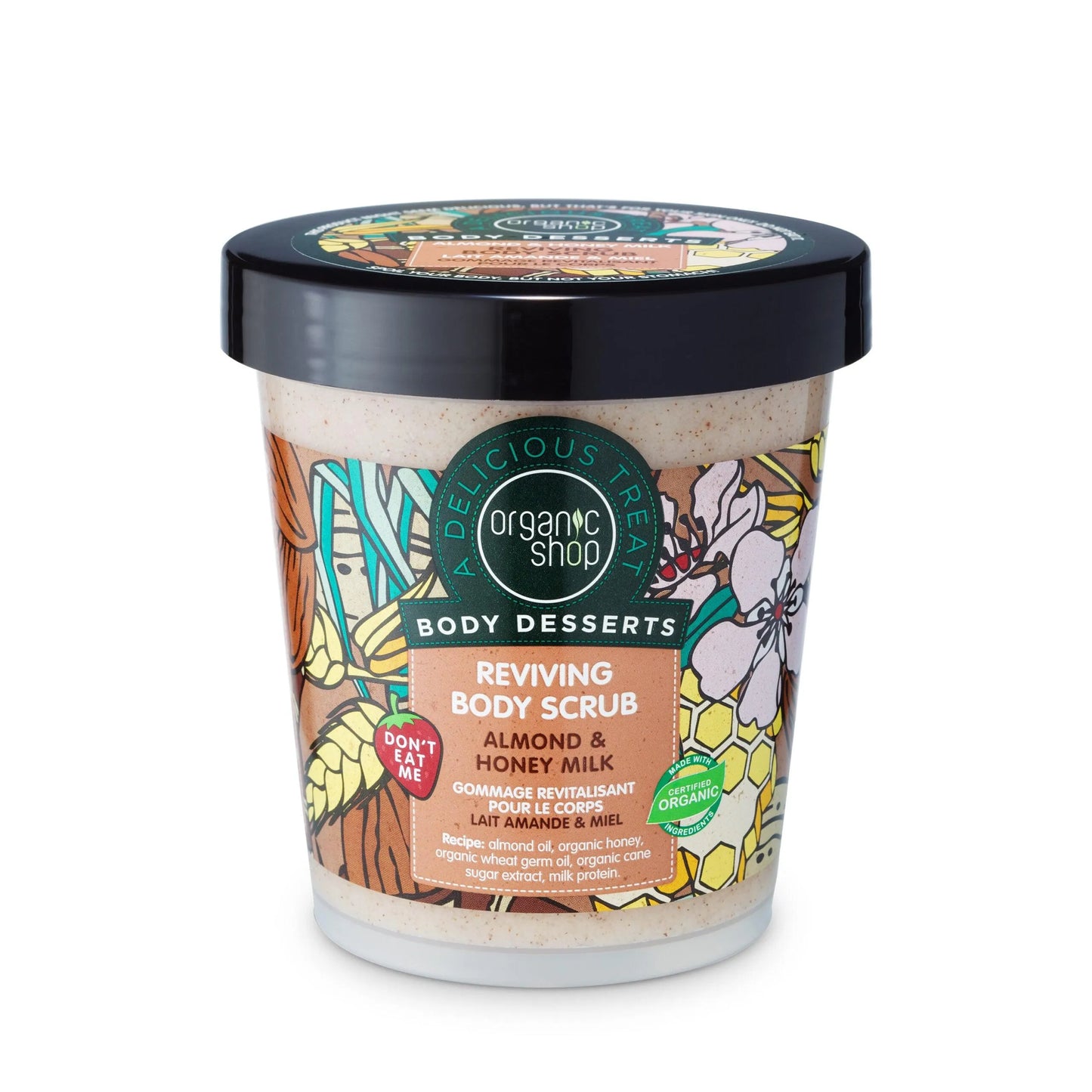 Organic Shop - Almond & Honey Reviving Body Scrub - GOLDFARMACI
