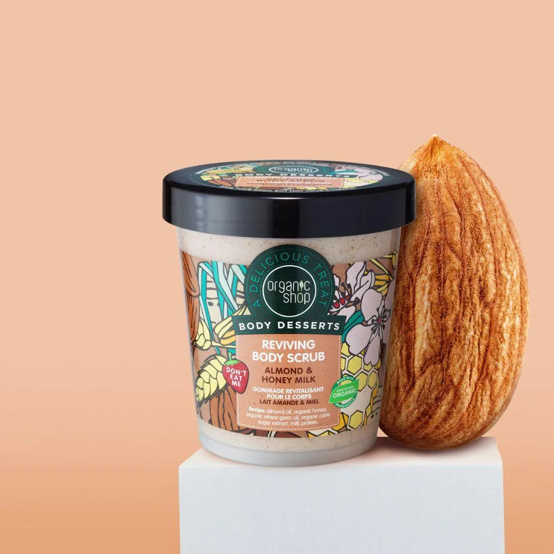 Organic Shop - Almond & Honey Reviving Body Scrub - GOLDFARMACI