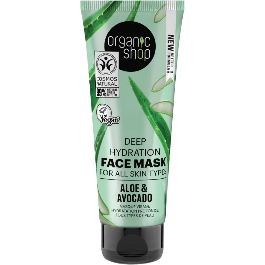Organic Shop - Aloe & Avocado Deep Hydration Face Mask - GOLDFARMACI