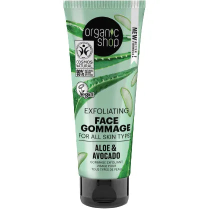 Organic Shop - Aloe & Avocado Exfoliating Face Gommage - GOLDFARMACI