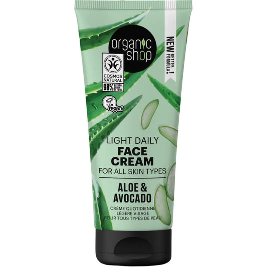 Organic Shop - Aloe & Avocado Light Daily Face Cream - GOLDFARMACI