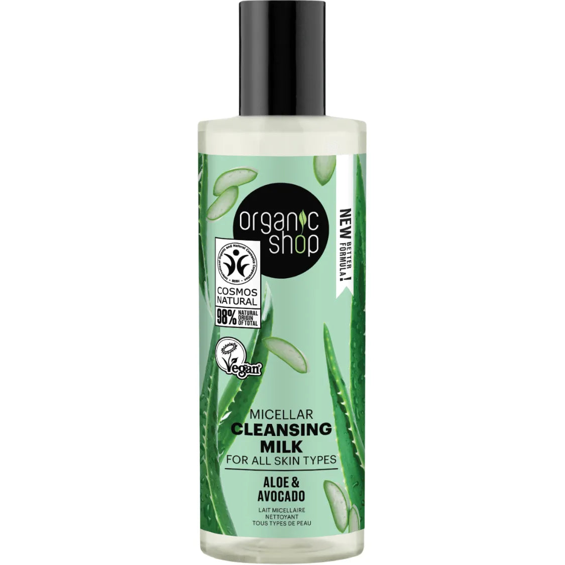 Organic Shop - Aloe & Avocado Micellar Cleansing Milk - GOLDFARMACI