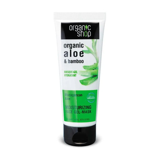 Organic Shop - Aloe & Bamboo Moisturising Face Gel-Mask - GOLDFARMACI