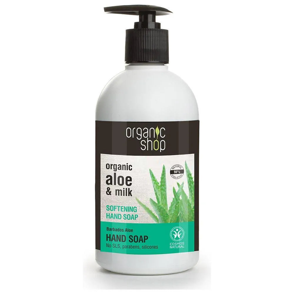 Organic Shop - Aloe & Milk Softening Hand Soap - GOLDFARMACI