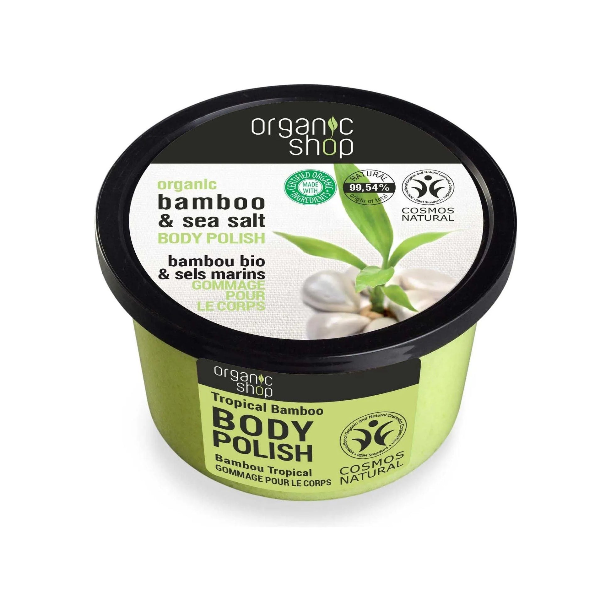Organic Shop - Bamboo & Sea Salt Energizing Body Polish - GOLDFARMACI