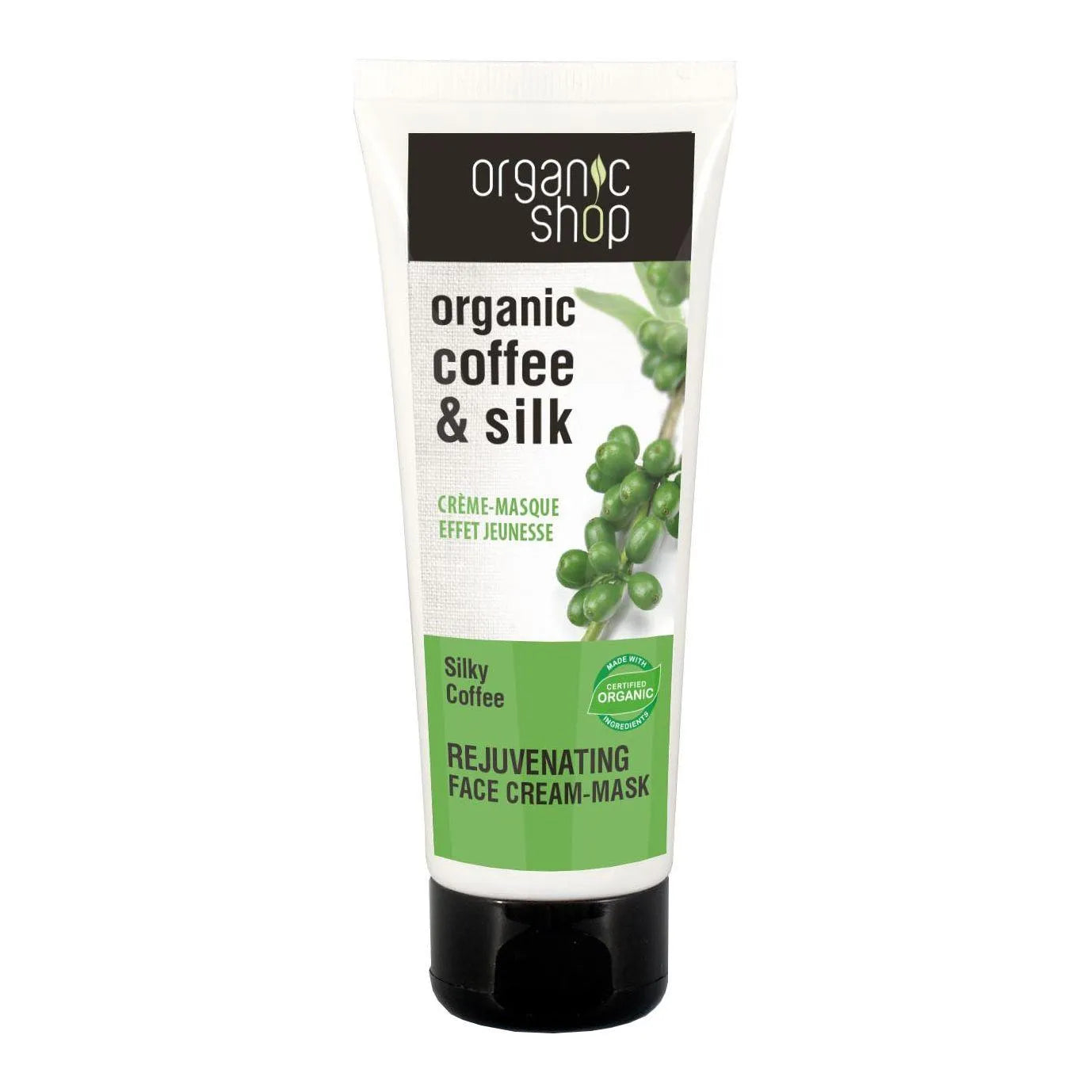 Organic Shop - Coffee & Silk Rejuvenating Face Cream-Mask - GOLDFARMACI