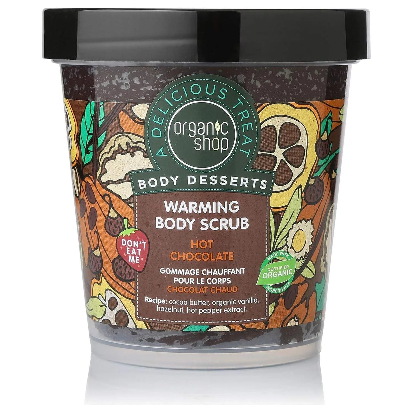 Organic Shop - Hot Chocolate Warming Body Scrub - GOLDFARMACI