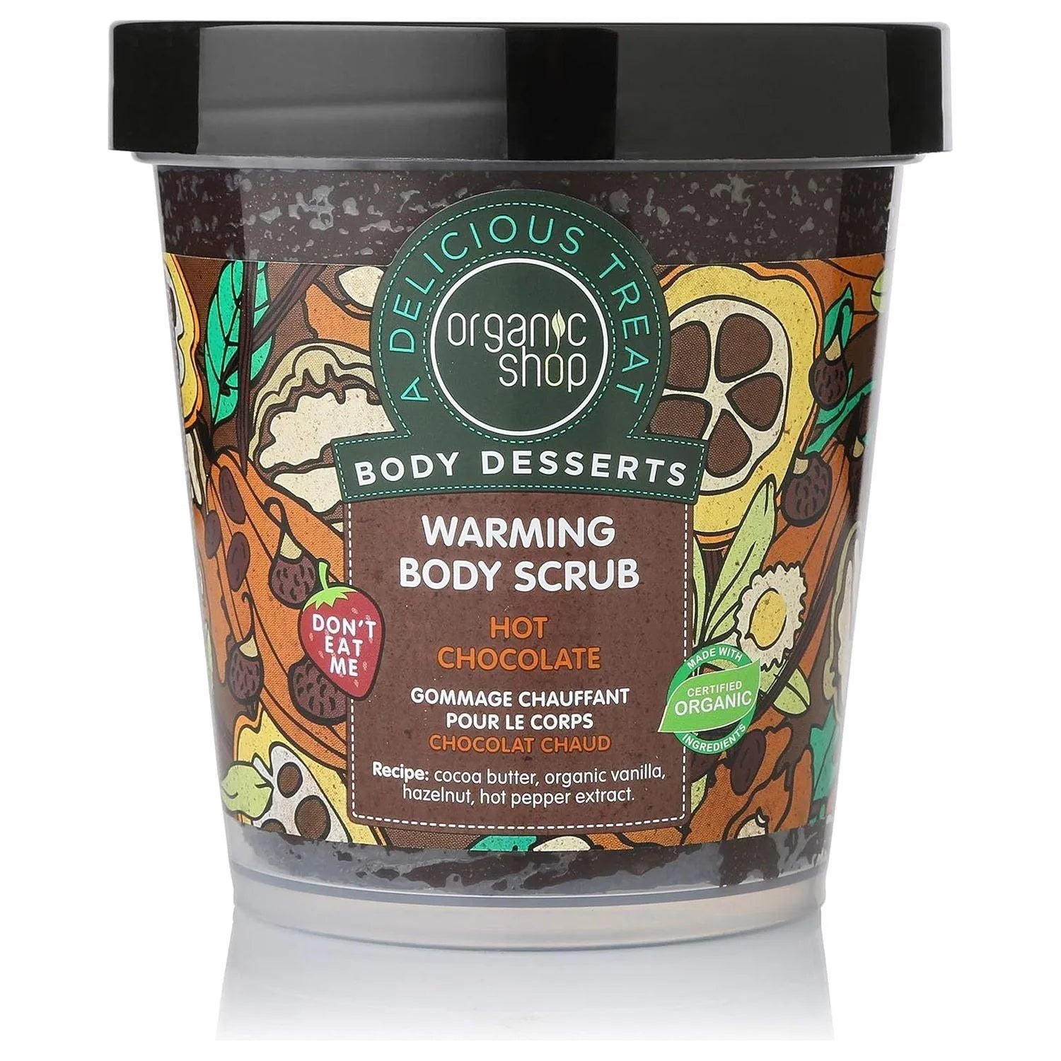 Organic Shop - Hot Chocolate Warming Body Scrub - GOLDFARMACI