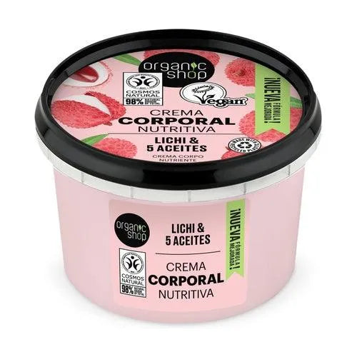 Organic Shop - Lychee & 5 Oils Body Cream - GOLDFARMACI