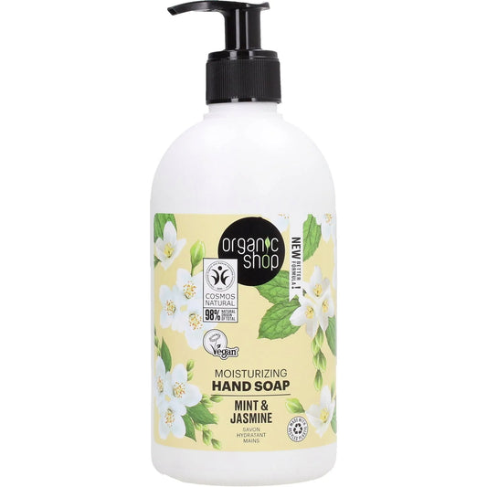 Organic Shop - Mint & Jasmine Moisturising Hand Soap - GOLDFARMACI