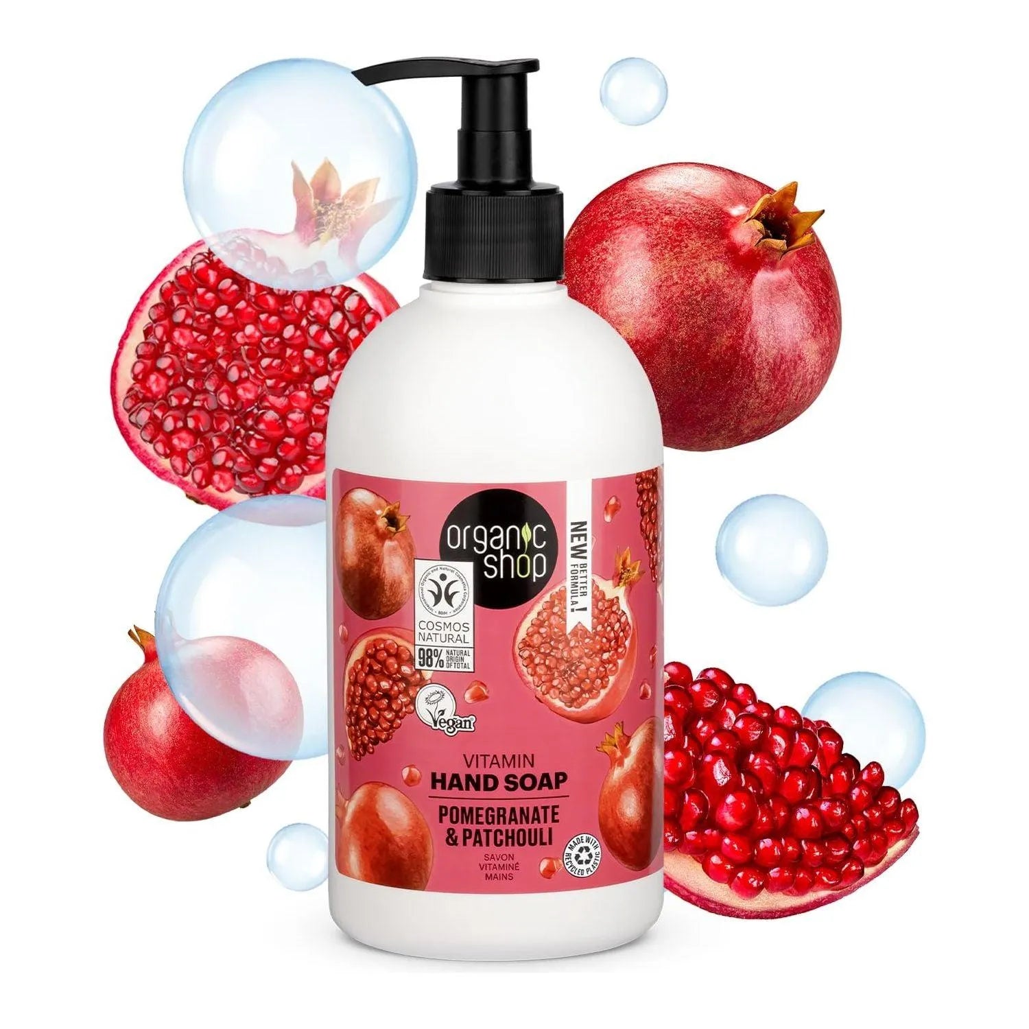 Organic Shop - Pomegranate & Patchouli Vitamin Hand Soap - GOLDFARMACI
