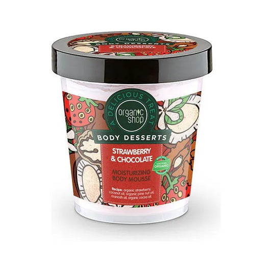 Organic Shop - Strawberry & Chocolate Moisturizing Body Mousse - GOLDFARMACI