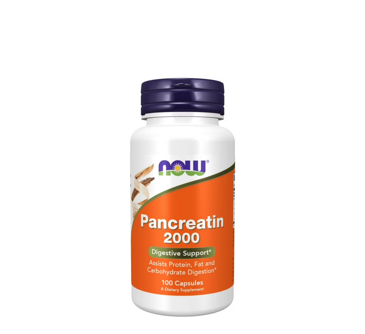 NOW Pancreatin 2000 – 100 Capsules
