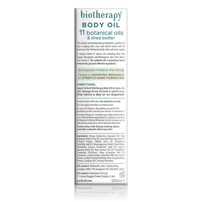 Vitabiotics Perfectil Biotherapy Body Oil 125 ml back pack