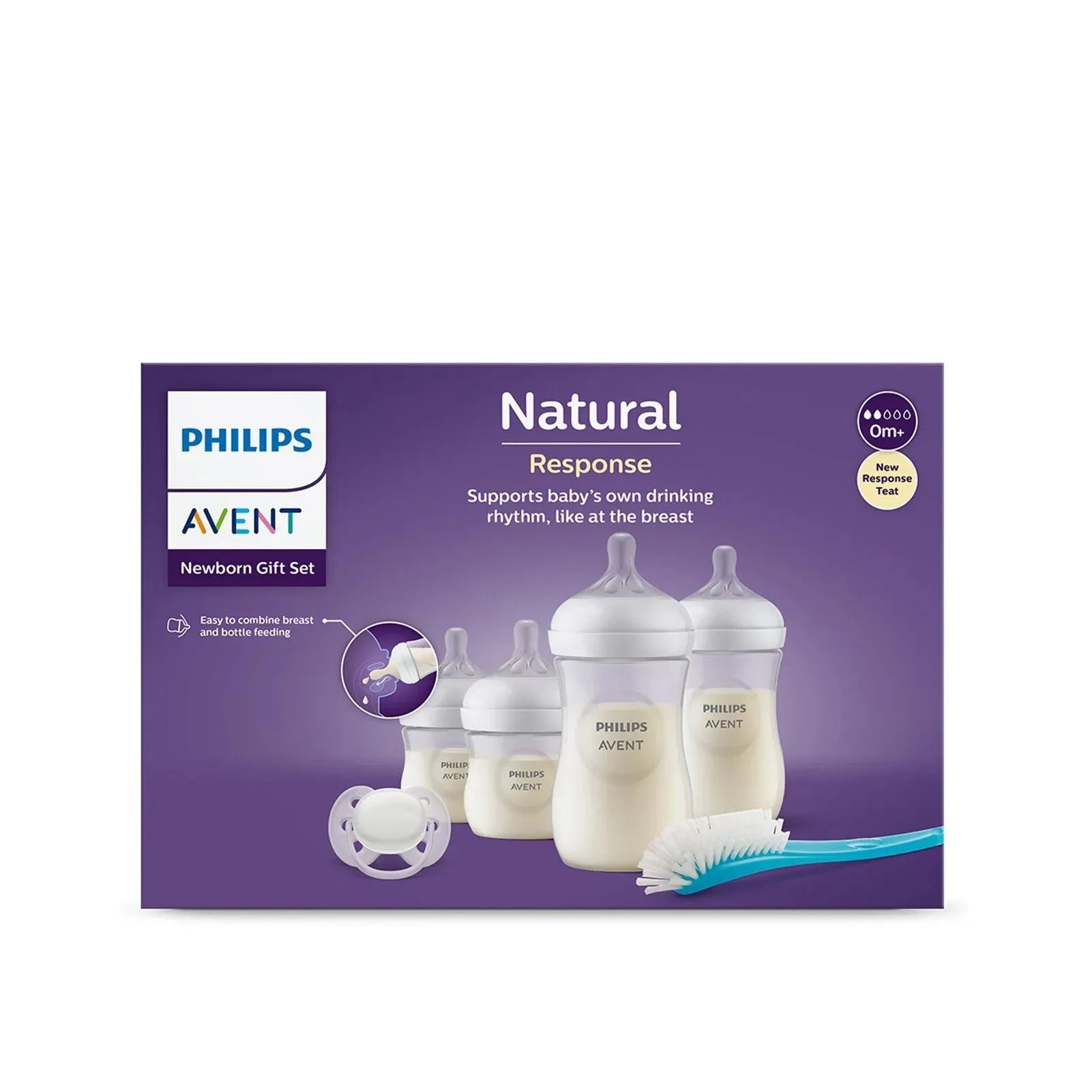 Philips Avent - Natural Response Newborn Gift Set 0m+ (Plastic Bottles) - GOLDFARMACI