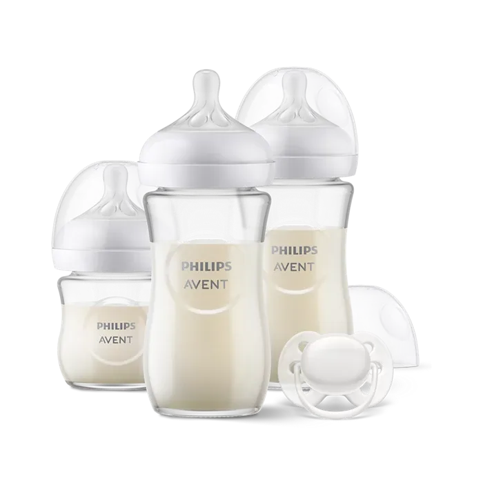 Philips Avent - Natural Response Newborn Glass Gift Set (Glass Bottles) - GOLDFARMACI