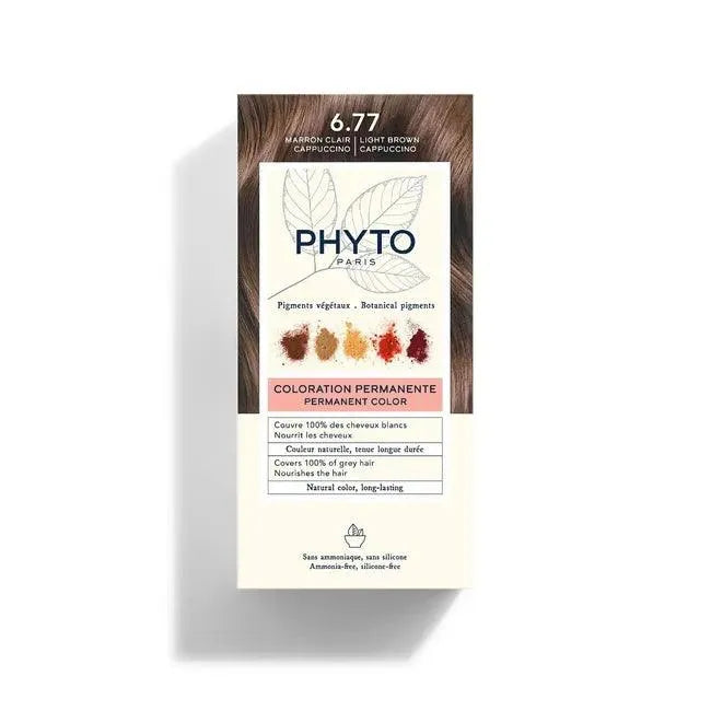 Phyto - Hair Color Light Brown Cappuccino 6.77 - GOLDFARMACI