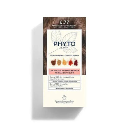Phyto - Hair Color Light Brown Cappuccino 6.77 - GOLDFARMACI