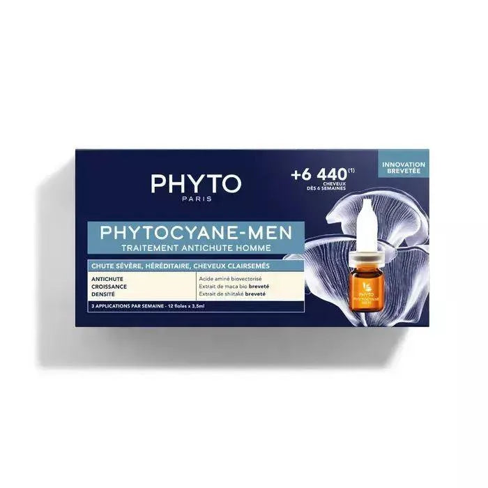 Phyto - Phytocyane Anti-Hair Loss Treatment For Men 12x3.5ml - GOLDFARMACI