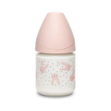 Suavinex - Premium glass wide neck bottle with round teat - GOLDFARMACI