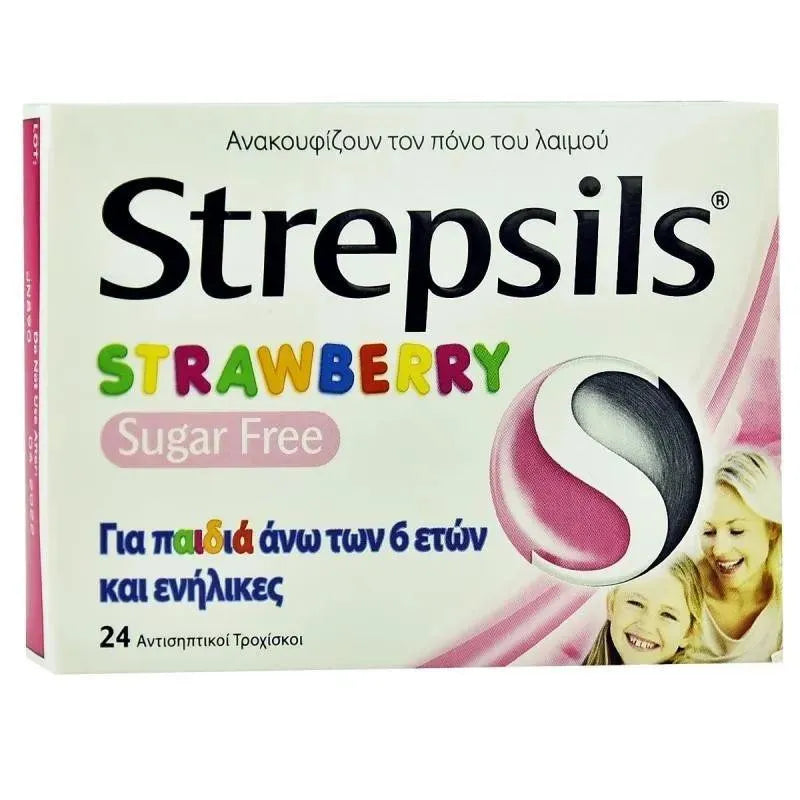 Reckitt - Strepsils Strawberry 24 Tabs - GOLDFARMACI