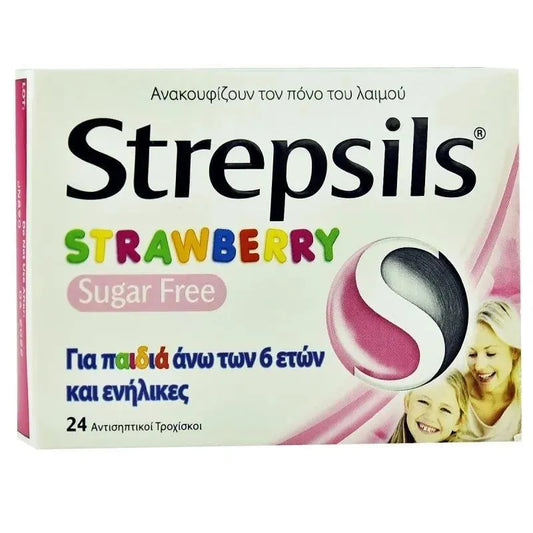 Reckitt - Strepsils Strawberry 24 Tabs - GOLDFARMACI