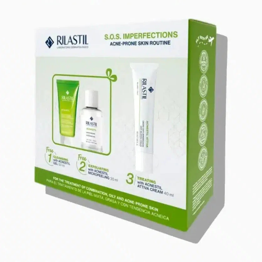 Rilastil - S.O.S Imperfections Acne-Prone Skin Routine Set - GOLDFARMACI