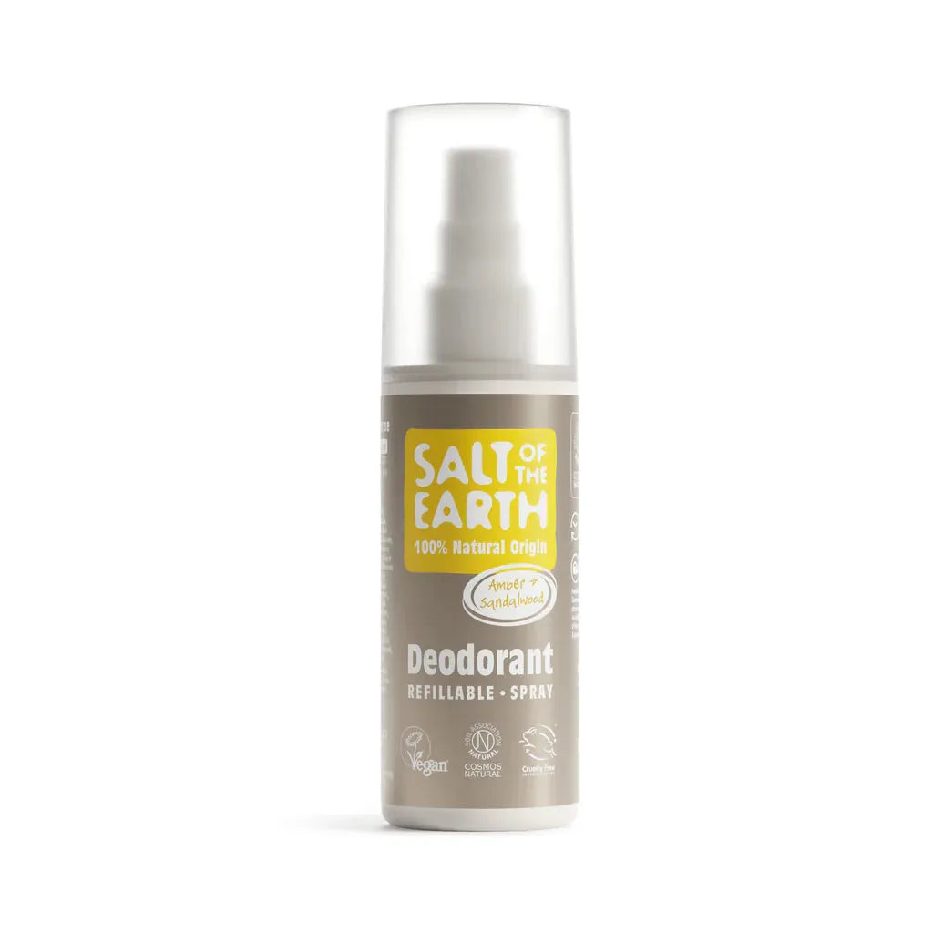 Salt of the Earth - Amber & Sandalwood Natural Deodorant Spray - GOLDFARMACI