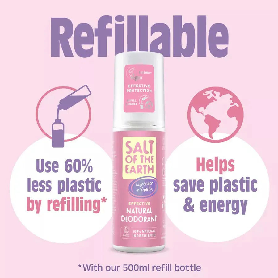 Salt of the Earth - Lavender & Vanilla Natural Deodorant Spray - GOLDFARMACI