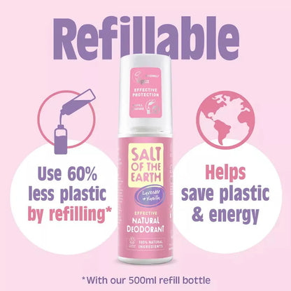 Salt of the Earth - Lavender & Vanilla Natural Deodorant Spray - GOLDFARMACI