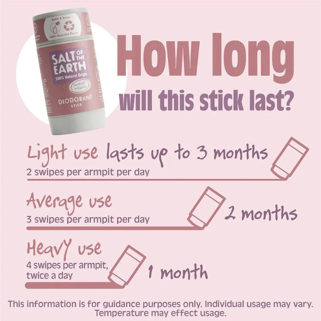 Salt of the Earth - Lavender & Vanilla Natural Deodorant Stick - GOLDFARMACI