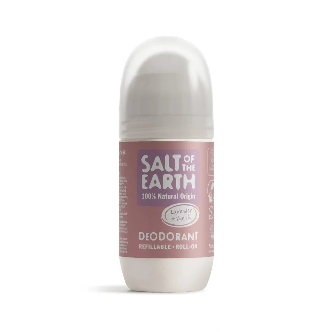 Salt of the Earth - Lavender & Vanilla Natural Refillable Roll-On Deodorant - GOLDFARMACI