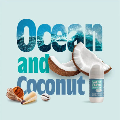 Salt of the Earth - Ocean & Coconut Natural Refillable Roll-On Deodorant - GOLDFARMACI