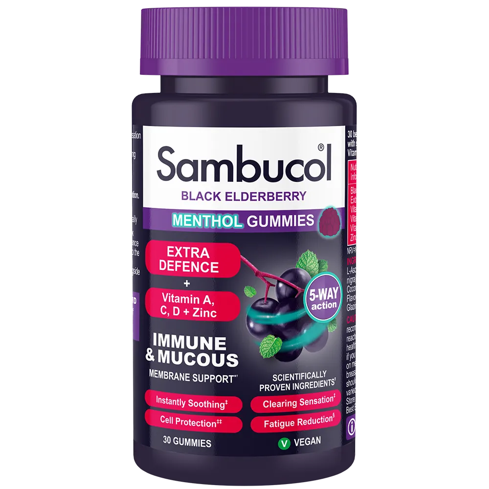 Sambucol - Extra Defence Menthol Gummies 30s - GOLDFARMACI