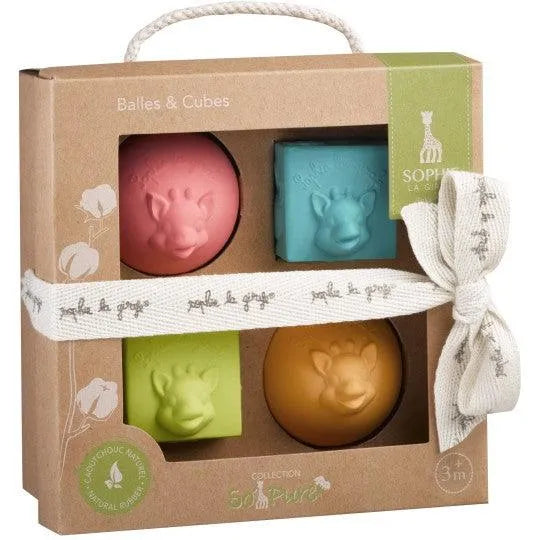 Sophie La Girafe - Set 2 Balls + 2 Cubes - GOLDFARMACI