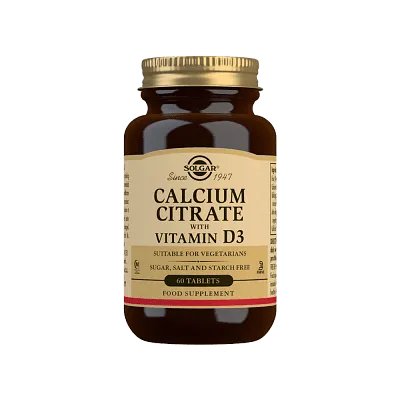 Solgar - Calcium Citrate with Vitamin D3 Tabs - GOLDFARMACI