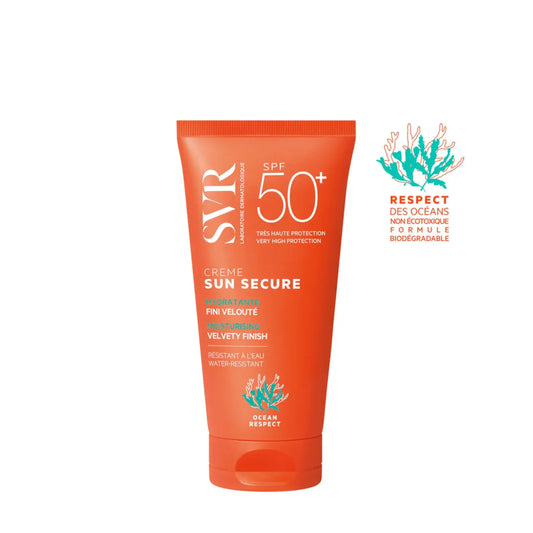 SVR Sun Secure Cream SPF50+ sunscreen tube, water-resistant, for sale at Goldfarmaci online pharmacy