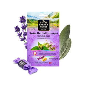 Ana e përparme e qeses vjollcë Swiss Energy Natural Sage 55 g, me 20 bimë alpine