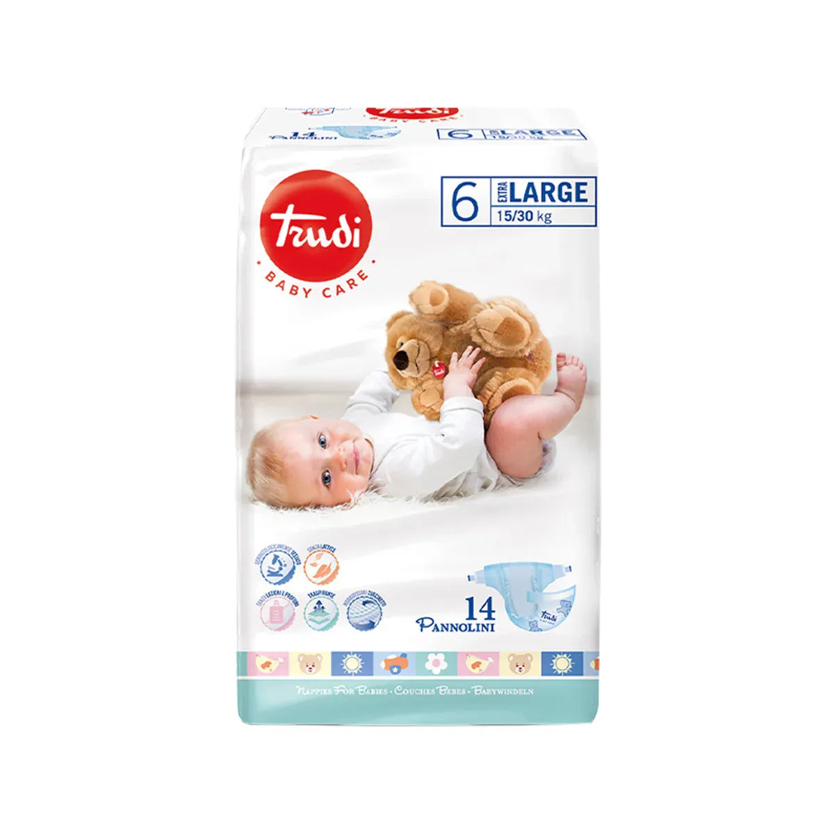 Trudi - Baby Care Diapers Extra Large 6 - GOLDFARMACI