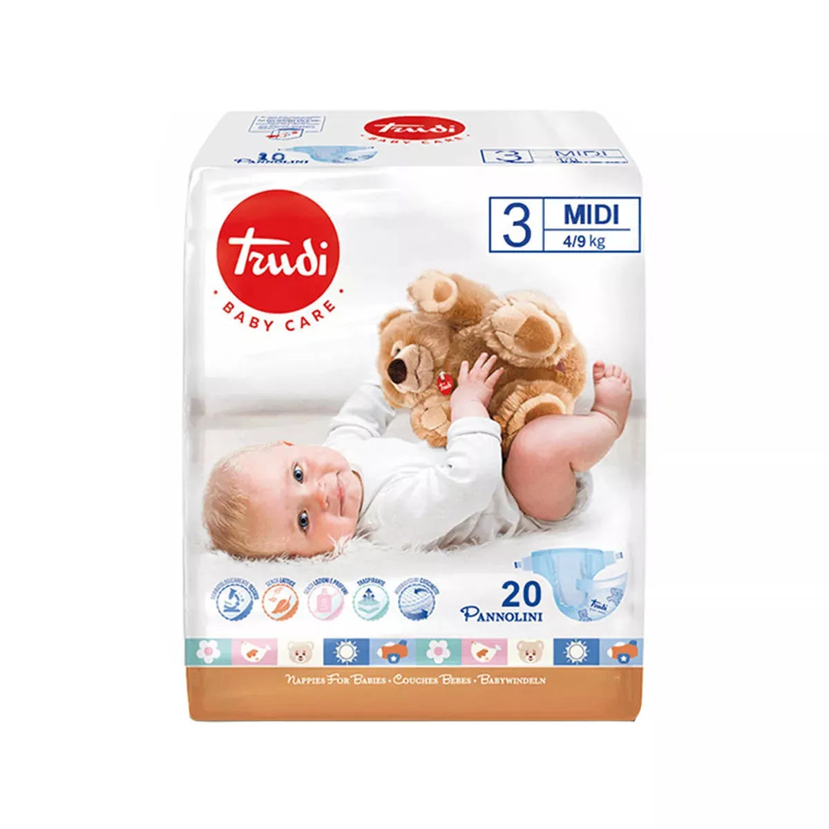 Trudi - Baby Care Diapers Midi 3 - GOLDFARMACI