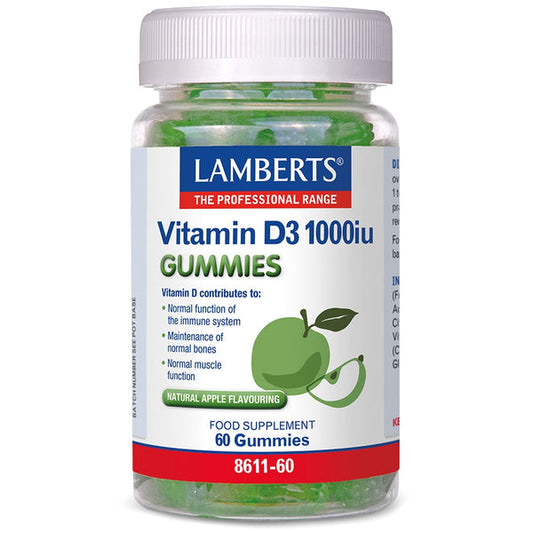 Lamberts Vitamin D3 Gummies 1000 IU 60 gummies