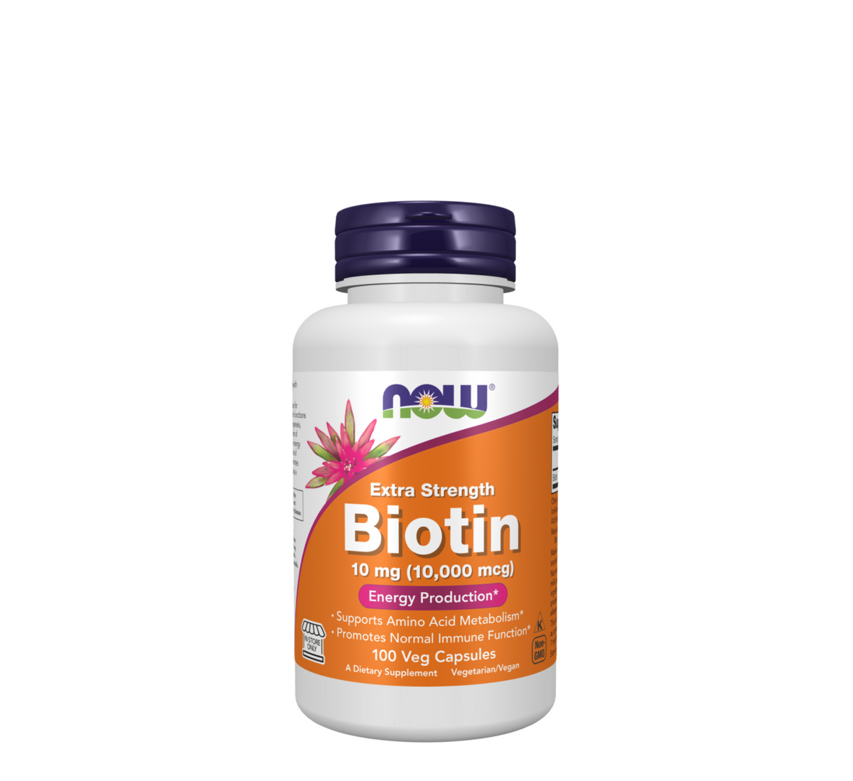 NOW Biotin 10 mg, 10,000 mcg, 120 kapsula vegjetariane