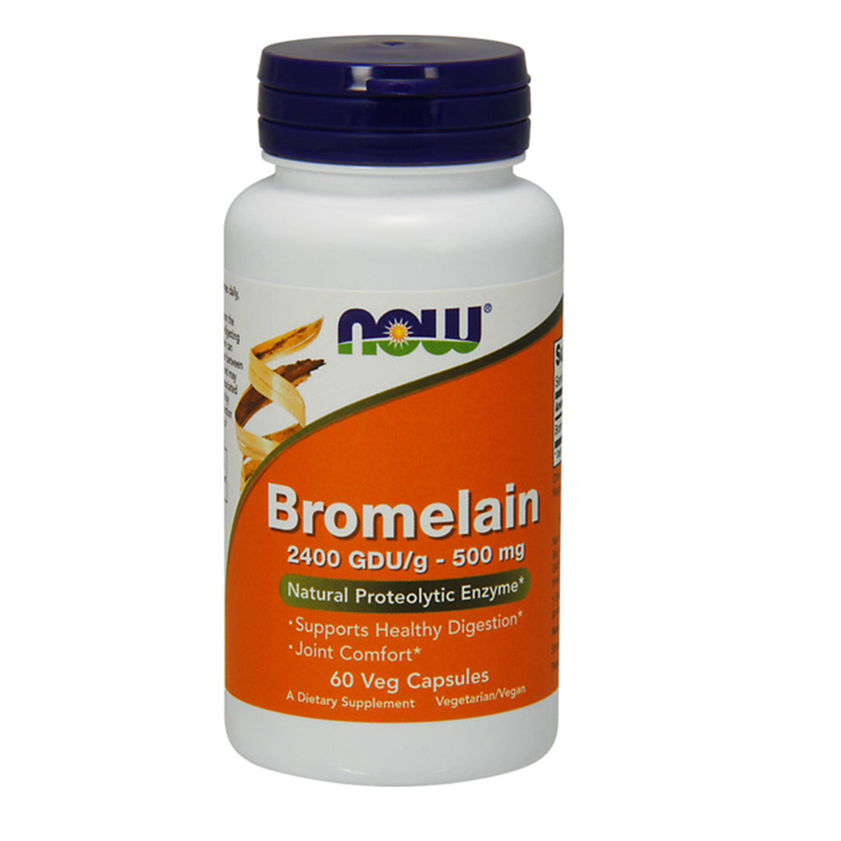 NOW Bromelain 500 mg 60 veg capsules bottle
