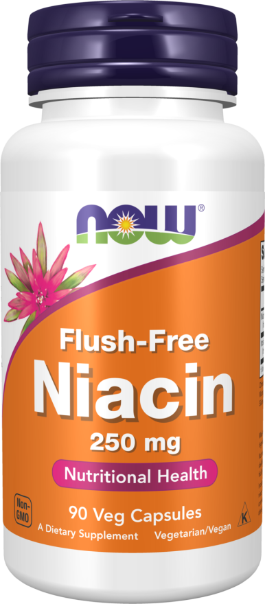 NOW Flush-Free Niacin 250 mg - 90 Veg Capsules