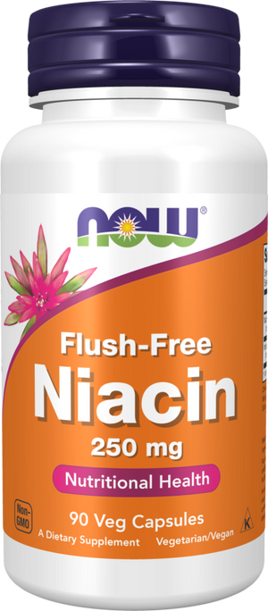 NOW Flush-Free Niacin 250 mg - 90 Veg Capsules