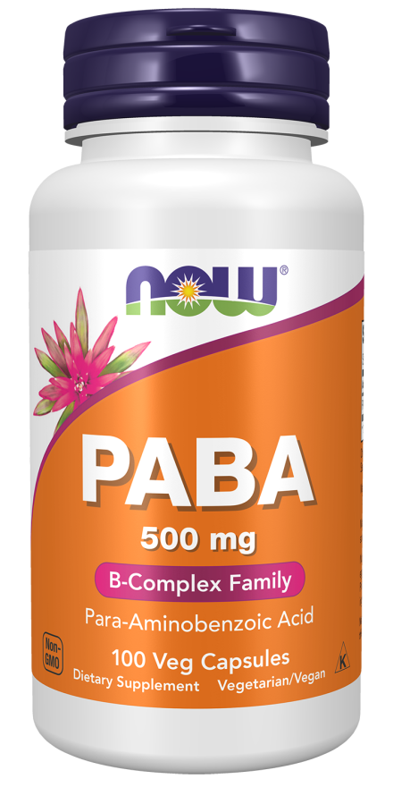 NOW PABA 500 mg - 100 Veg Capsules