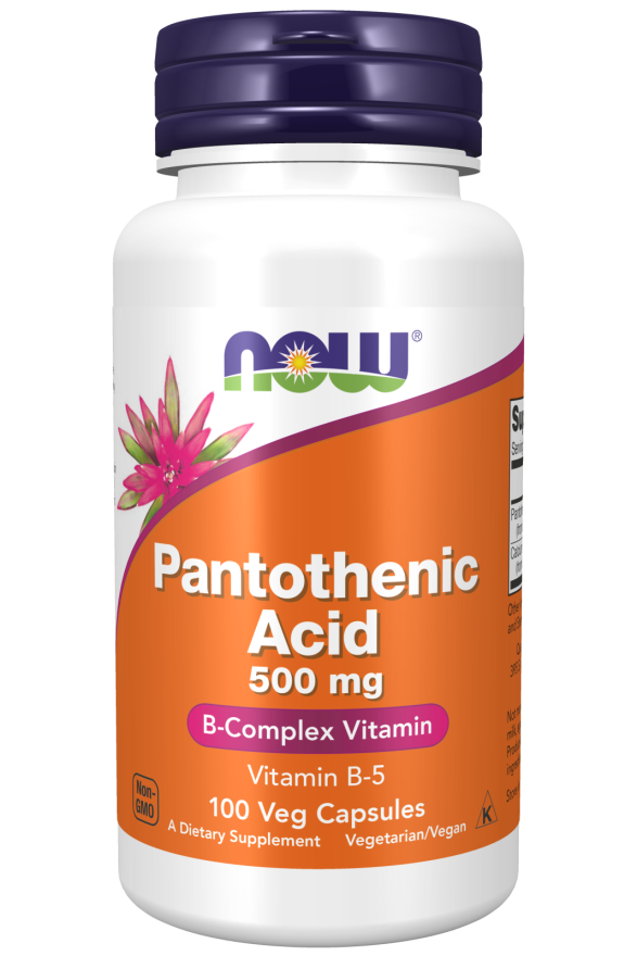 NOW Pantothenic Acid 500 mg - 100 Veg Capsules