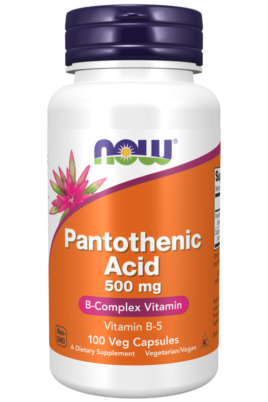 NOW Pantothenic Acid 500 mg - 100 Veg Capsules