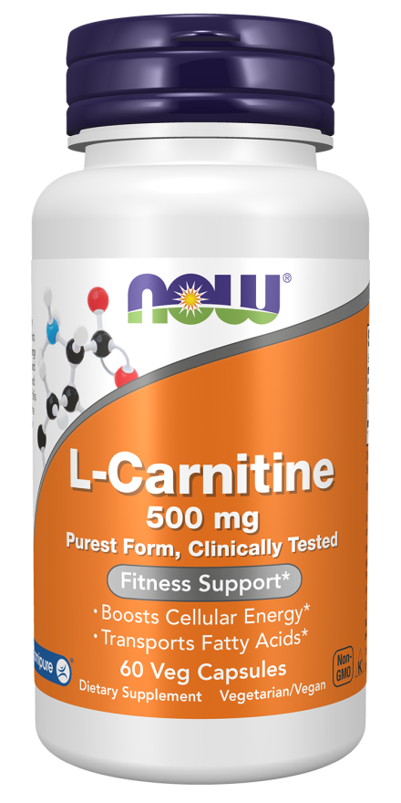 NOW L-Carnitine 500 mg - 60 Veg Capsules