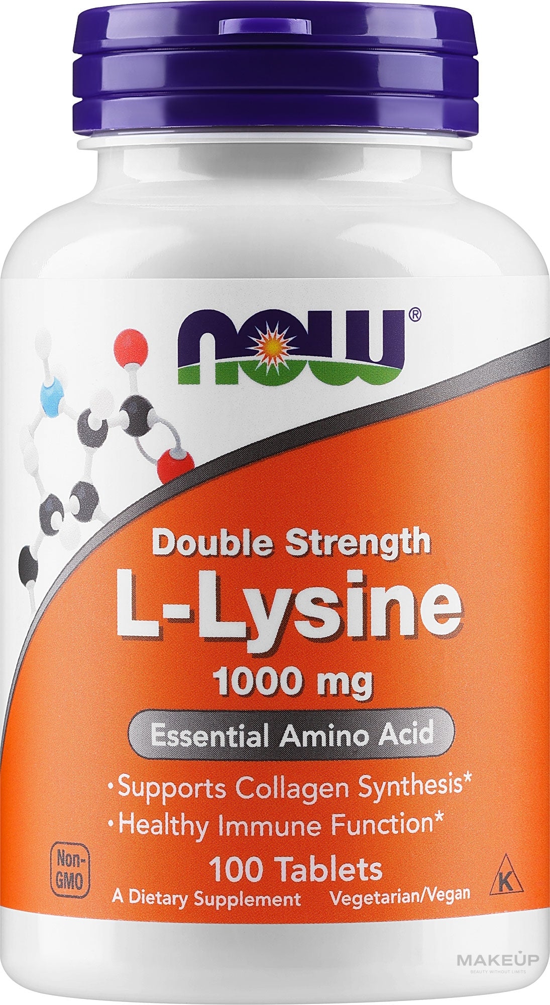 NOW L-Lysine Double Strength 1000 mg - 100 Tablets
